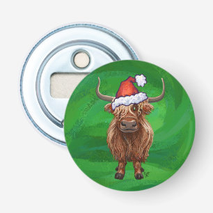Décapsuleur Vache Festive Highland sur Green