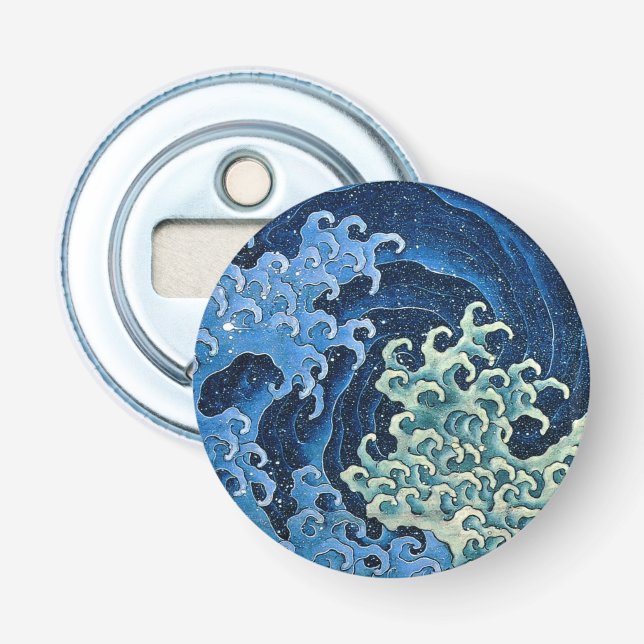 Décapsuleur Vague féminine de Hokusai Océan Vintage  (Devant)