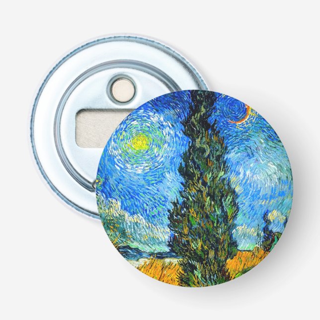 Décapsuleur Van Gogh Road avec Cypress et Star (Devant)