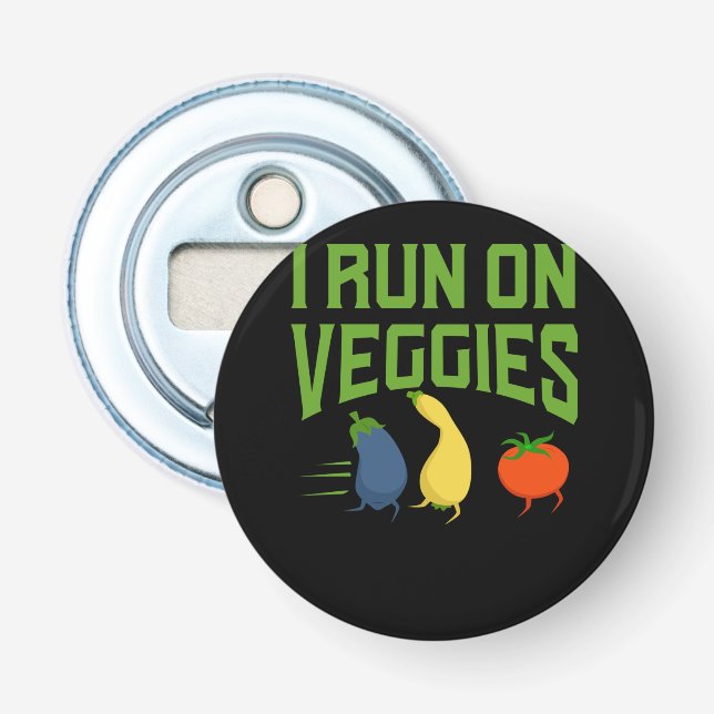 Décapsuleur Végétalien - Je cours aux légumes (Devant)