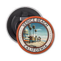 Venice Beach California Bowwalk Travel Art Retro