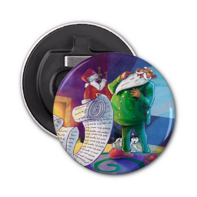 Décapsuleur Vérifier deux fois Père Noël (Devant)