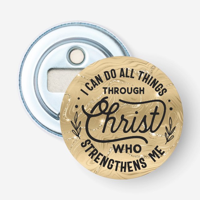 Décapsuleur Verset de la Bible d'encouragement avec élégant br (Devant)