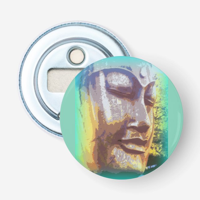Décapsuleur Vert visage bouddha (Devant)
