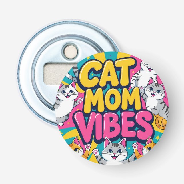 Décapsuleur Vibes de maman de chat super (Devant)