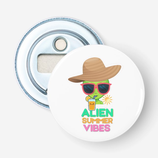 Décapsuleur Vibes de vacances d'été Alien Cool (Devant)