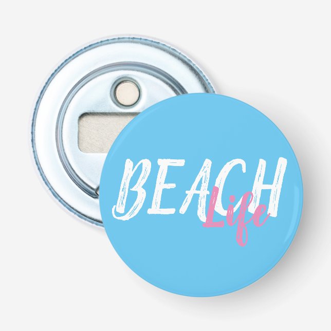 Décapsuleur VIE DE PLAGE tropicale lumineuse | (Devant)