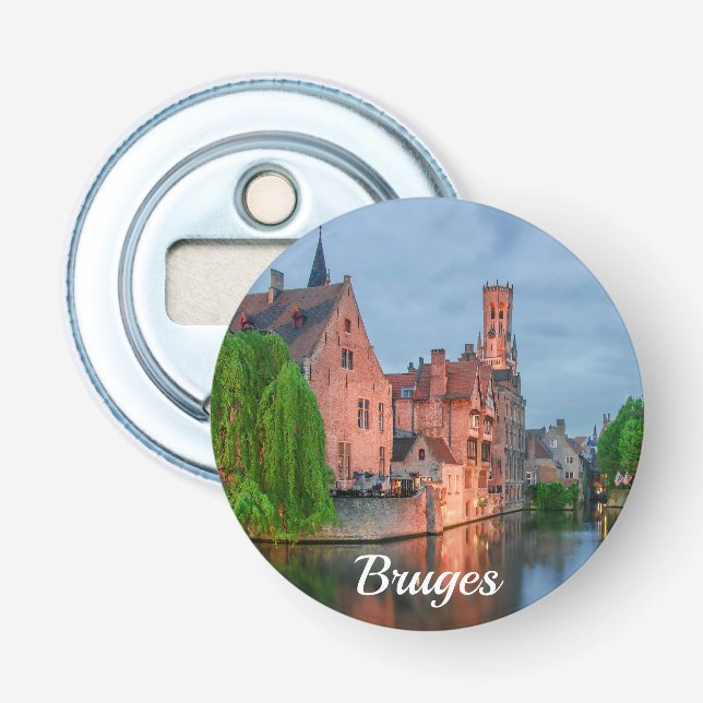 Décapsuleur Vieille ville et beffroi la nuit à Bruges (Devant)