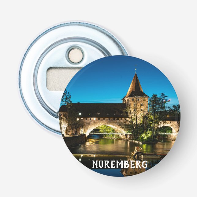 Décapsuleur Vieux pont médiéval la nuit à Nuremberg (Devant)