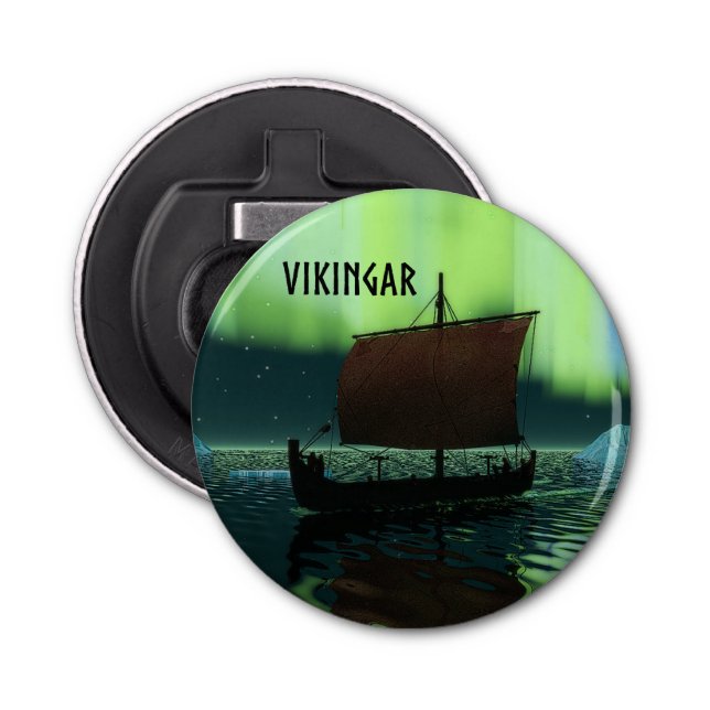 Décapsuleur Viking Navire Et Lumières Du Nord (Devant)
