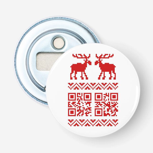 Décapsuleur Vilain Sweater QR Code Bonne année! (Devant)