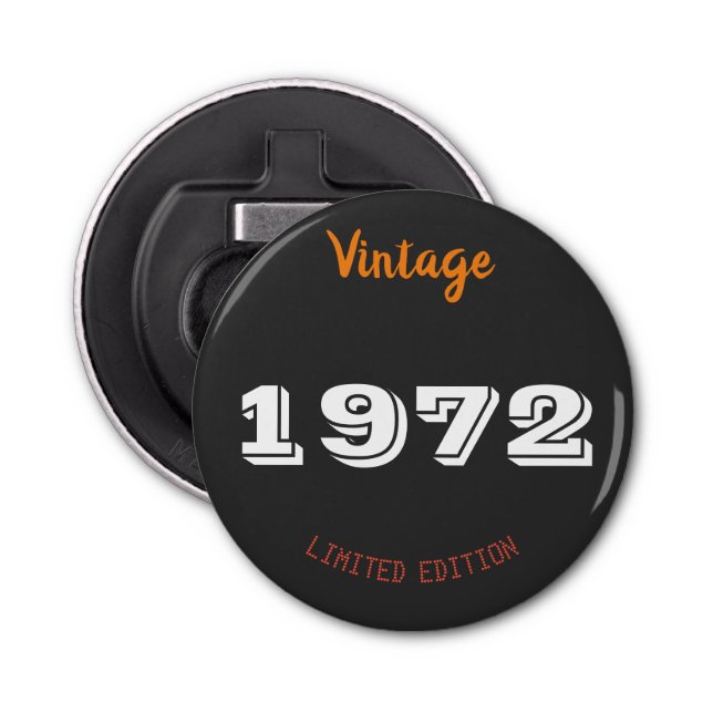 Décapsuleur Vintage 1972 édition limitée 50e cadeau d'annivers (Devant)