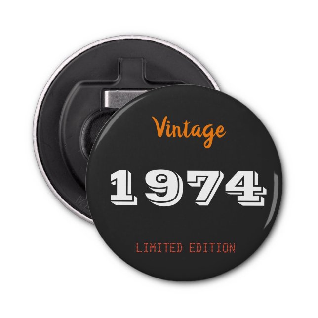 Décapsuleur Vintage 1974 Limited Edition 52e cadeau d'annivers (Devant)