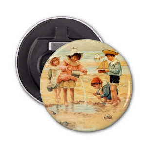 Décapsuleur Vintage Antique Beach Boy Girl Enfants Art