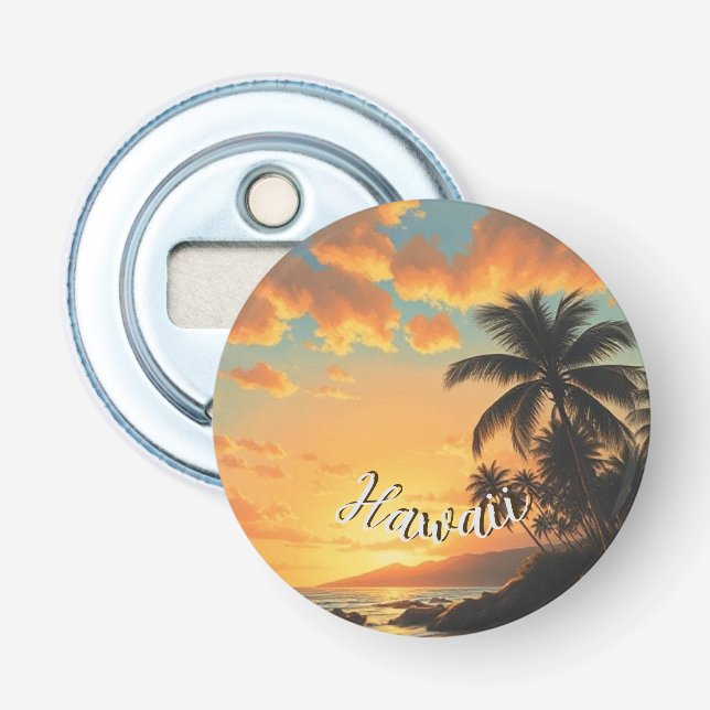 Décapsuleur Vintage Style Hawaiian Travel Coast Sea Sunset (Devant)