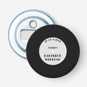 Décapsuleur Vinyl Record vintage Musique Black Bachelor Week-e
