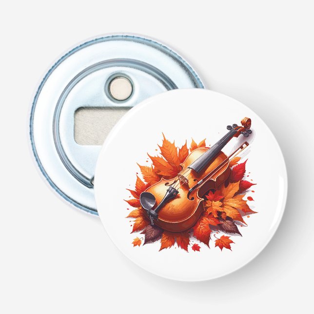Décapsuleur Violon dans le lit de feuilles (Devant)