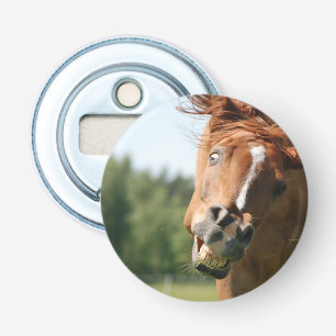 Décapsuleur Visage drôle de cheval avec les lèvres courbées