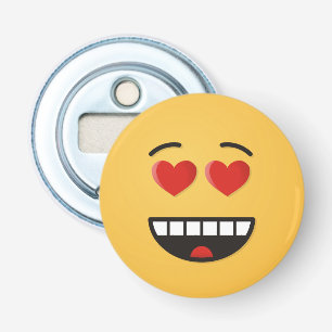 Décapsuleur Visage souriant aux yeux en forme de coeur