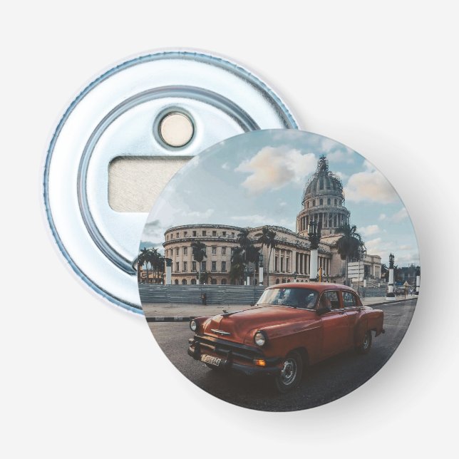 Décapsuleur Voiture Classique Vintage La Havane Cuba  (Devant)
