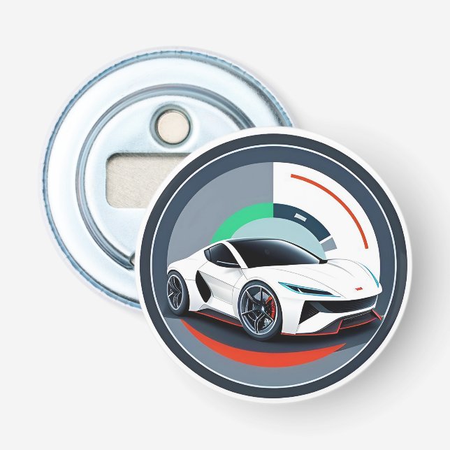 Décapsuleur Voiture de course au design dynamique (Devant)