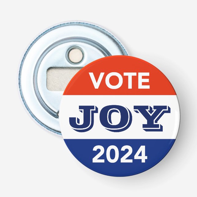 Décapsuleur Vote Joy 2024 Harris Walz (Devant)