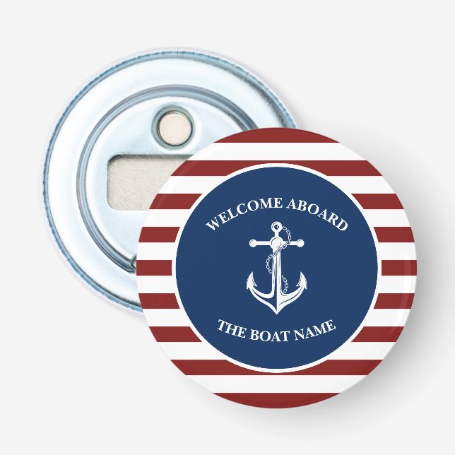 Décapsuleur Votre Ancre de nom de bateau (Devant)