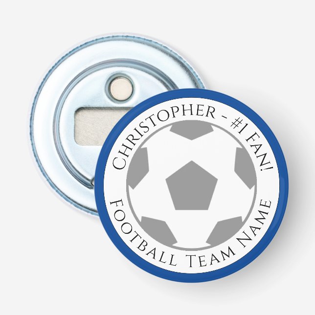 Décapsuleur Votre nom et le nom de l'équipe de football (Devant)