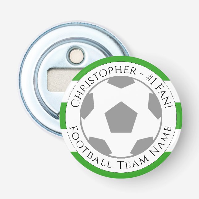 Décapsuleur Votre nom et le nom de l'équipe de football (Devant)