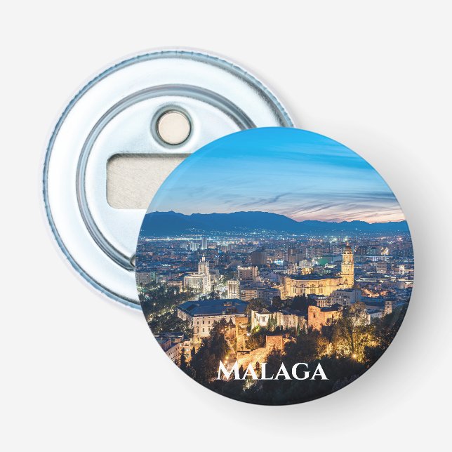 Décapsuleur Vue nocturne de la cathédrale de Malaga à Malaga,  (Devant)
