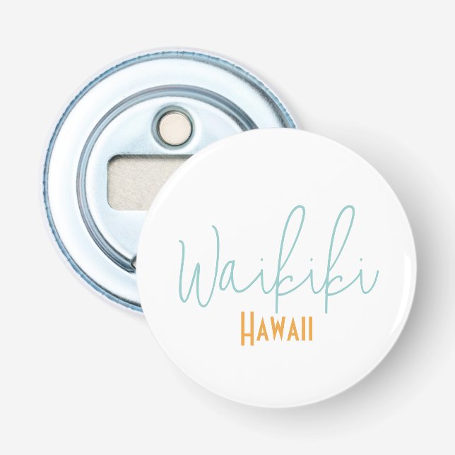 Décapsuleur Waikiki, souvenir de voyage à Hawaii  (Devant)