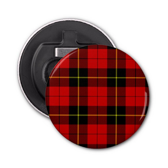 Décapsuleur Wallace tartan rouge noir plaid (Devant)