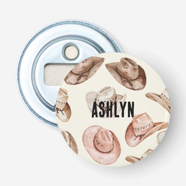 Décapsuleur Western Cowgirl Pink Casquettes Brown (Devant)