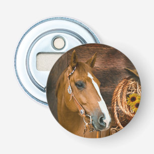Décapsuleur Western Horse Cowboy Casquette Lasso Sunflowers