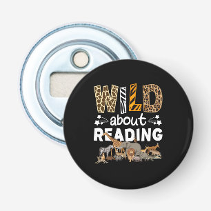 Décapsuleur Wild About Reading Books And Bookworm Library