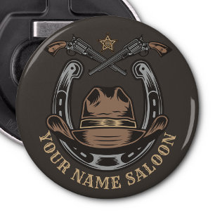 Décapsuleur Wild West Revolver Horseshoe Western Cowboy Saloon