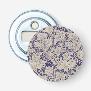 Décapsuleur William Morris Motif Giroflée Bleu Antique