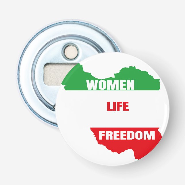Décapsuleur Women Life Freedom Support Femmes d'Iran (Devant)