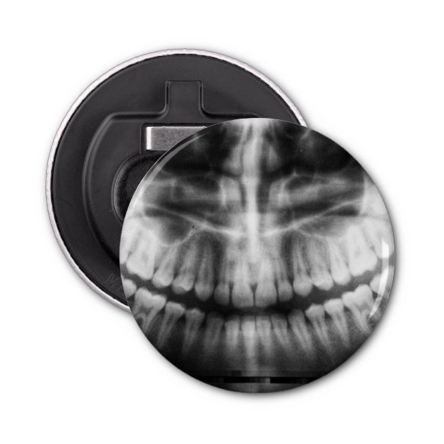 Décapsuleur X-Ray Teeth Bouche sourire noir et blanc (Devant)