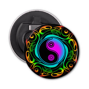 Décapsuleur Yin Yang Psychedelic Rainbow Tattoo