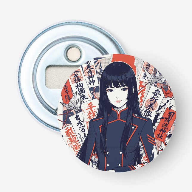 Décapsuleur Yokai and protective talismans depicted in a Japan (Devant)