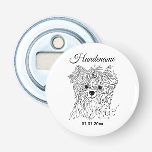 Décapsuleur Yorkshire Terrier dessin en une ligne personnalisa