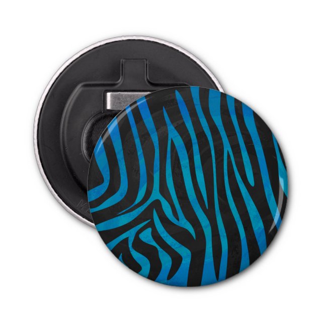 Décapsuleur Zebra Black et Blue Print (Devant)