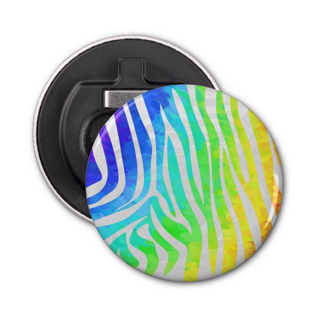 Décapsuleur Zebra Rainbow et White Print (Devant)