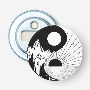Décapsuleur Zen Yin Yang noir blanc