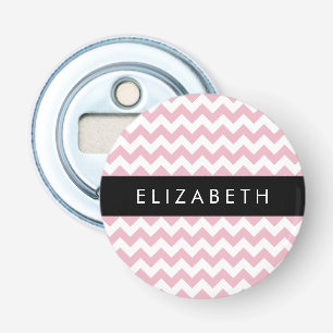 Décapsuleur Zigzag Rose, Chevron Rose, Motif Vague, Votre Nom