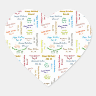 Décembre, 12 Anniversaire Sticker