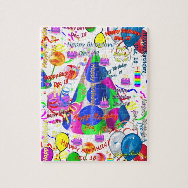 Décembre, 18 Anniversaire Jigsaw Puzzle (Vertical)