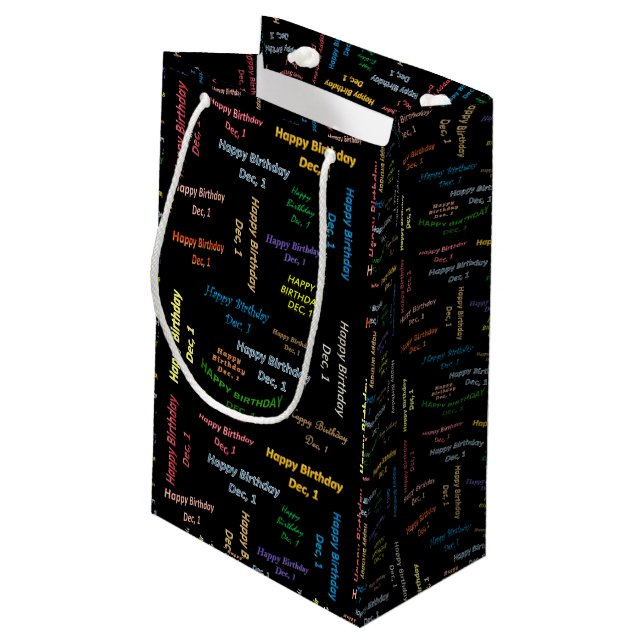 Décembre 1 Anniversaire Sac cadeau (Dos Angle)