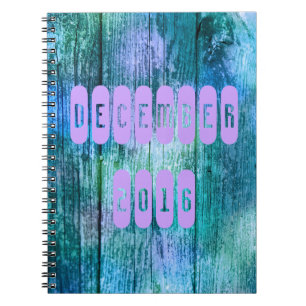Décembre 2016 Carnet Mois Turquoise Violet